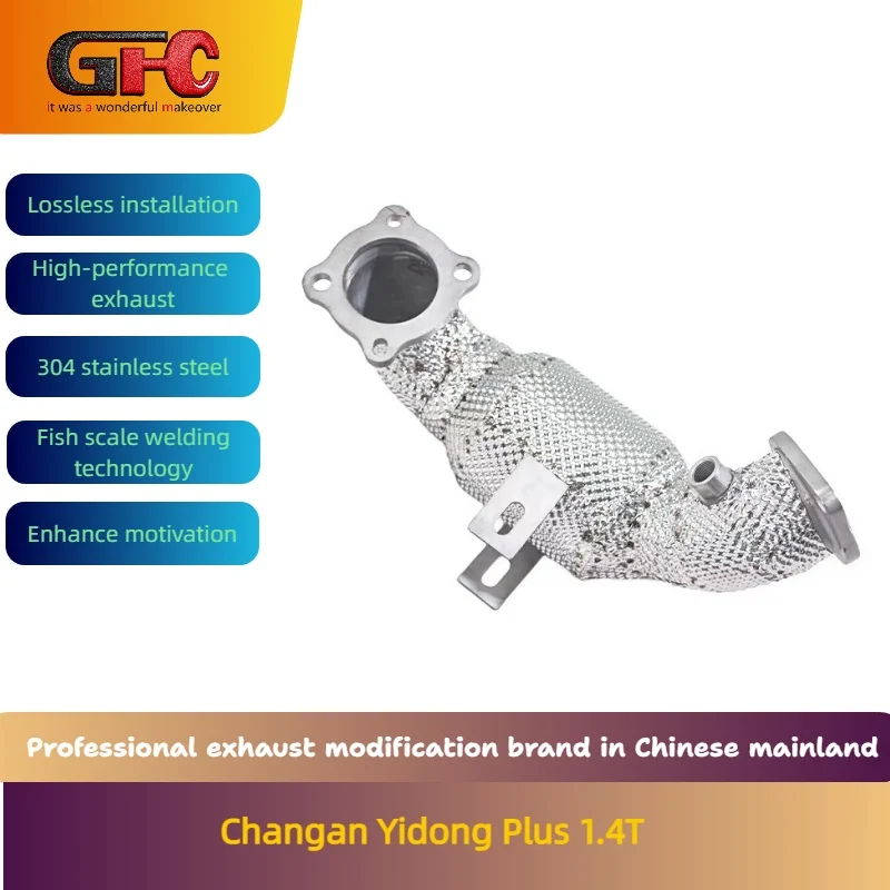 

GFC brand for the Changan Yidong Plus 1.4T 304 stainless steel high-performance 200 cell catalytic pipe