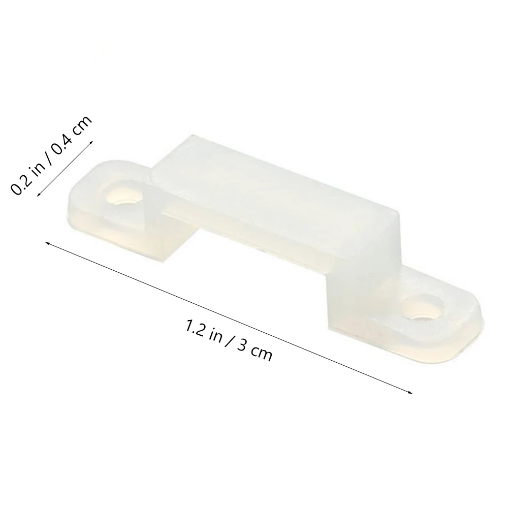 

50 Pcs LED Strip Light Clips Durable Silicone Mounting Brackets Waterproof Heat Resistant Fixing Compatible 10mm Wide Lights