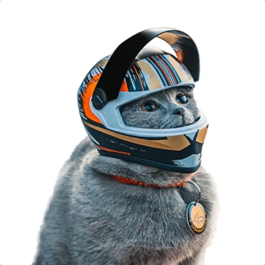 

Pet Motorcycle HelmetLightweight and Delicate Puppy Cat Motorcycle Headwear Portable Pet Head Jewelry for Adult Cats and Puppie