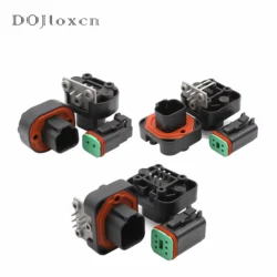 1 Set 2 4 6 Pin Desch Type PCB Header Plug DT15-6PB Black Male Female Waterproof Connector DT06-6S-E004 DT13-6PB DT13-4PB