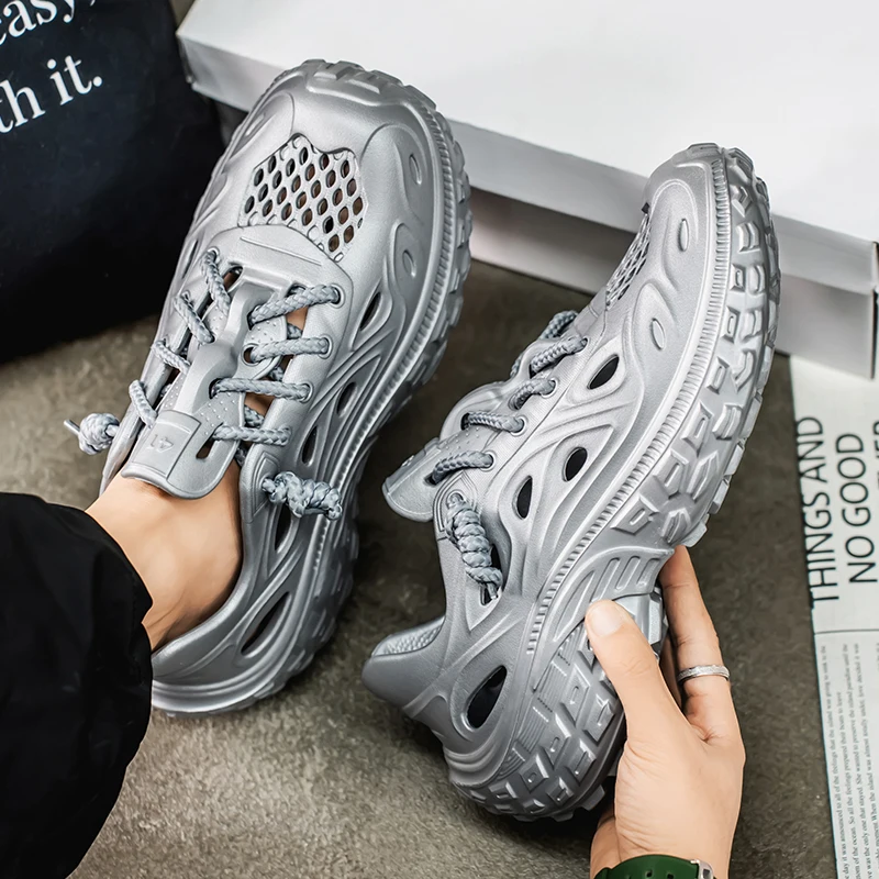Couple Sandals For Men New Fashion 2025 Summer Outdoor Hole Shoes for Women Sandals Sandalias Hombre Sandalias De Mujer image 4