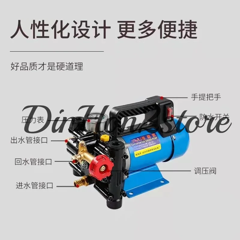 Agricultural Sprayer High Pressure Pump  Water Spraying Car Wash Irrigation Plunger Pump Double Cylinder 12V/24V/48V/60V/72V/220
