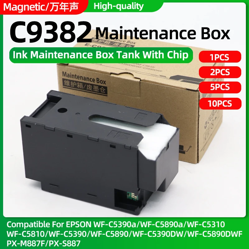 1pcs~10pcs C9382 Maintenance Box For Epson WF-C5310 C5810 WF-C5390 WF-C5890 WF-C5390DW WF-C5890DWF WF-C5390a WF-C5890a PX-M887F