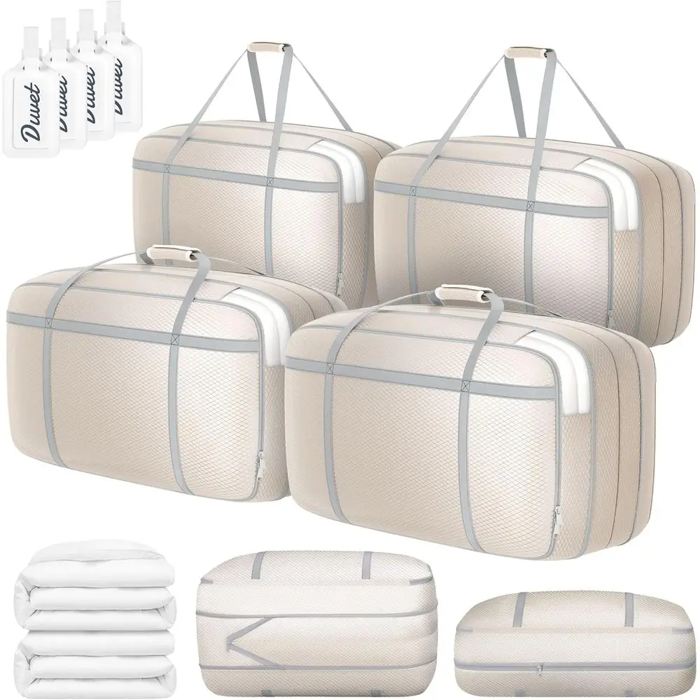 

Моющиеся сумки для хранения из 4 предметов объемом 100 л для одеял, одеял, одежды и постельного белья с ручками