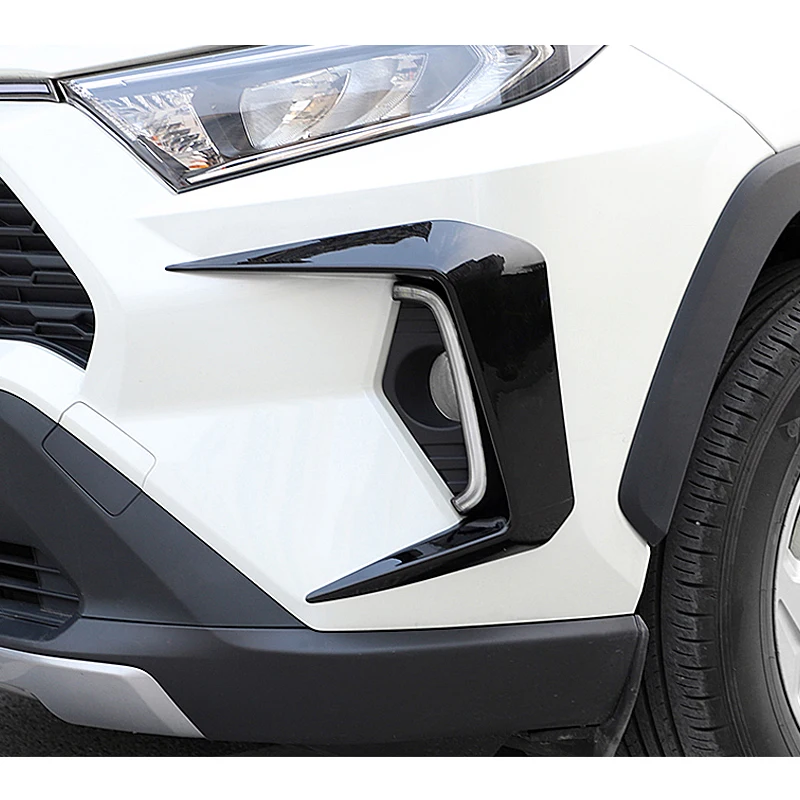 Car Front Fog Lamp Eyebrow Spoiler Wind Knife Blade Cover For Toyota RAV4 XA50 2019 2020 2021 2022 2023 2024 Hybrid Accessories