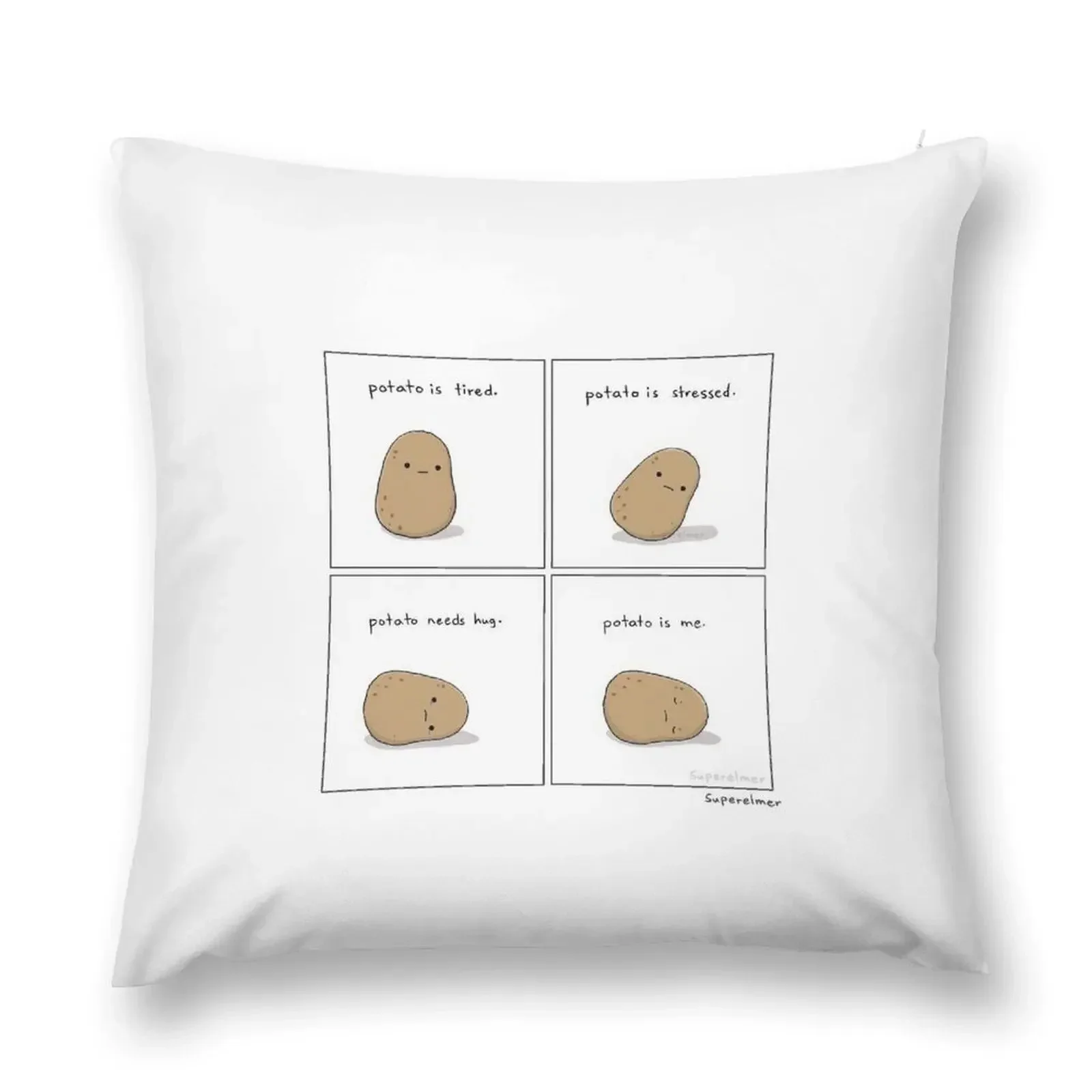 

the life of a potato Throw Pillow Christmas Pillow pillow cover luxury christmas supplies