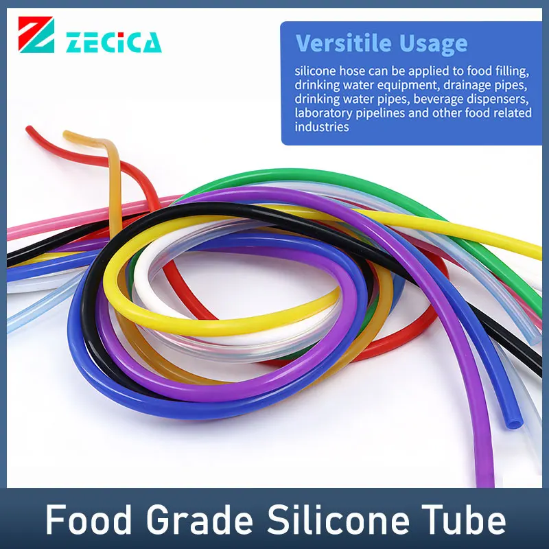 1Meter Silicone Tube ID 1 2 3 4 5 6 7 8 9 10 12 14 16 18 20 25mm Food Grade Soft Nontoxic Drink Pipe Aquarium Garden Water Hose