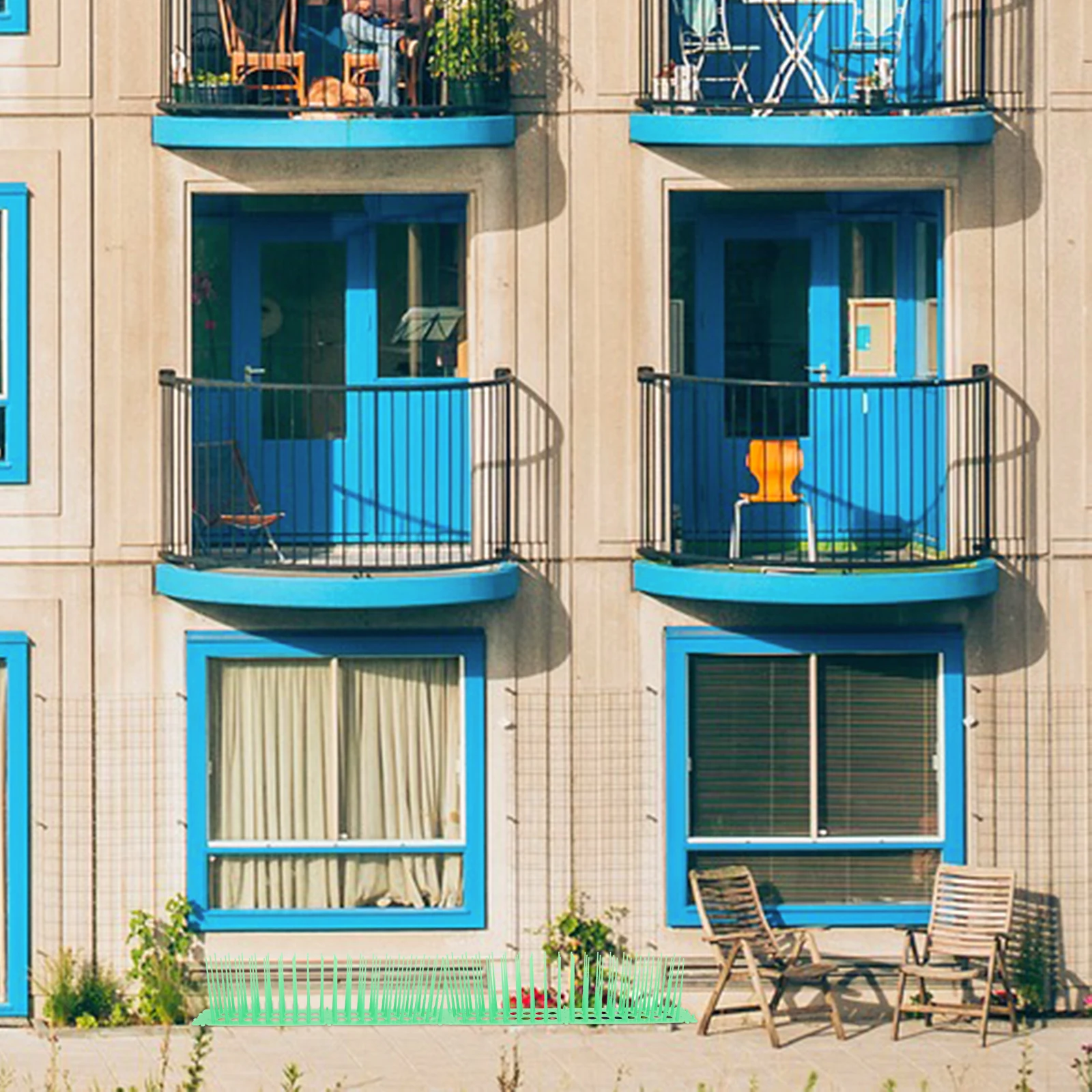 

2 Pcs Outdoor Garden Supplies Thorn Cat Scat Spike Mat Anti cat Black Garden Prickle Drive Away Birds Durable Wide Usage Outdoor