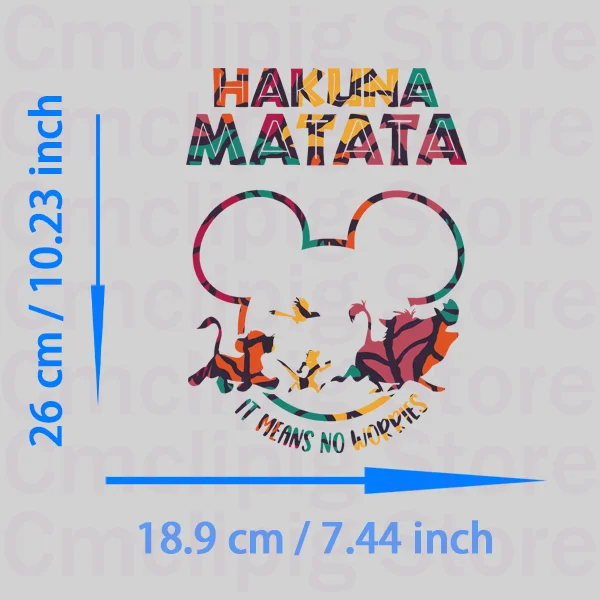 HAKUNA MATATA clothing patches DIY Family clothing thermo-stickers for children Ironing applications