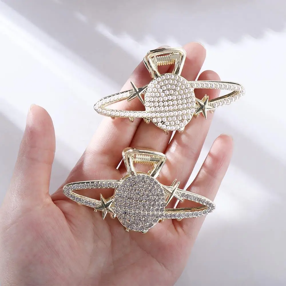 Hair Accessories Hairwear Girls Hairpins Ponytail Clip Korean Style Barrette Women Hair Clip Planet Pearl Claw Clip Hair Crab