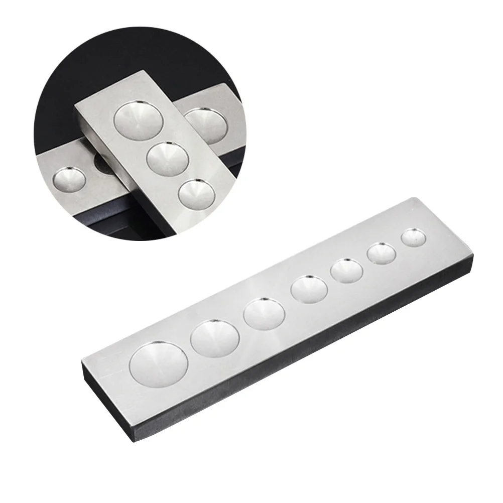 7 in 1 ステンレス鋼リベットセッターツール、クラフトメタルバックル取り付け用、6mm、7mm、8mm、9mm、10mm、12mm、15mm付き