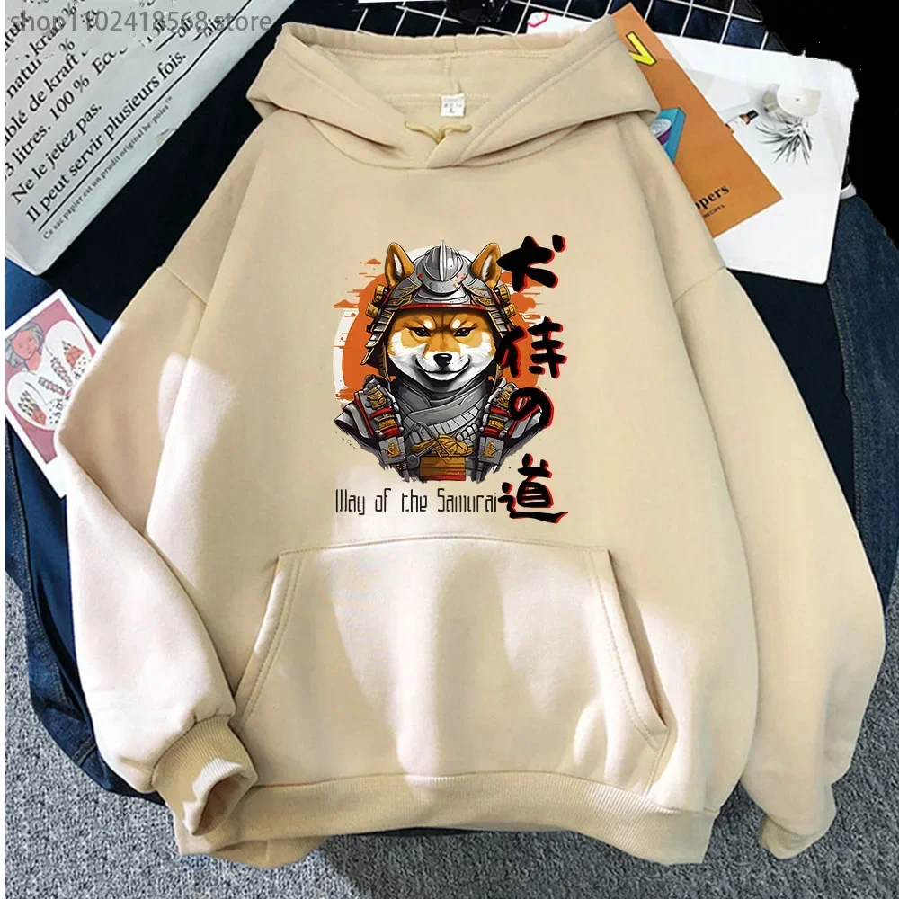 

Samurai Shiba Dog Hoodies Cartoon Anime Graphic Sweatshirt Long Sleeve Clothes Y2k Pullover Winter Clothes Women Clothing Unisex