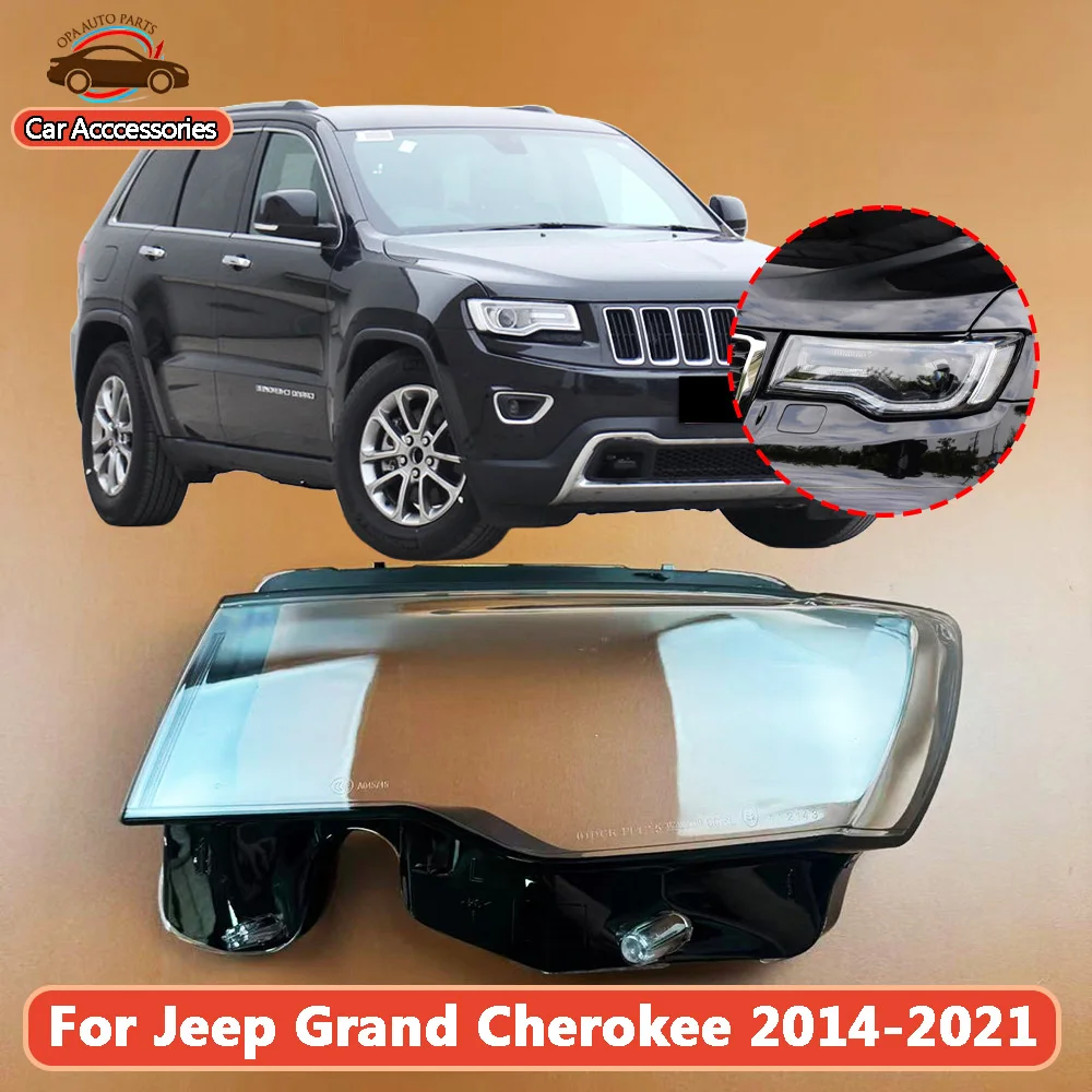 Car Front Headlight Cover Headlamp Lampshade Lampcover For Jeep Grand Cherokee 2014-2021 Head Lamp light Covers Lens Shell Caps