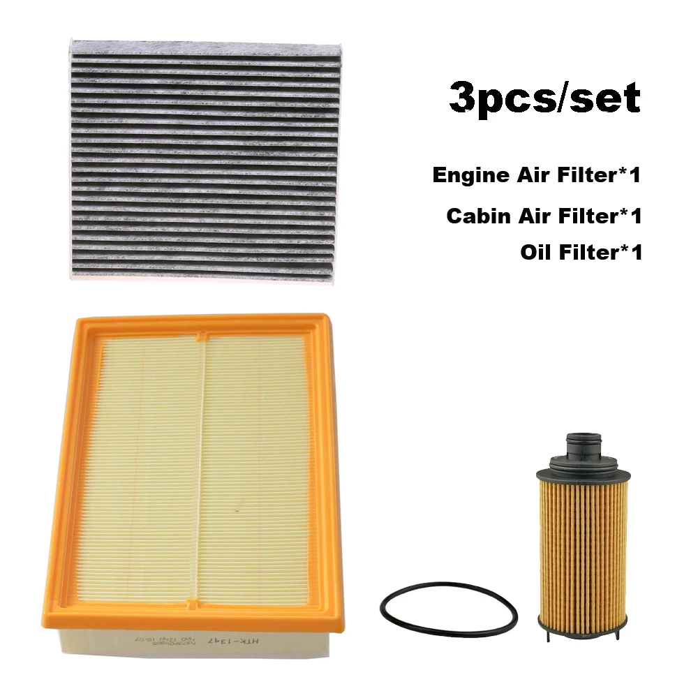 3pcs Filter Set For BAIC BEIJING X7 1.5T(280T) 2020-2023 Cabin A/C Fresh Air Engine Oil Filter Cleaner Kit A156T1 Accessories