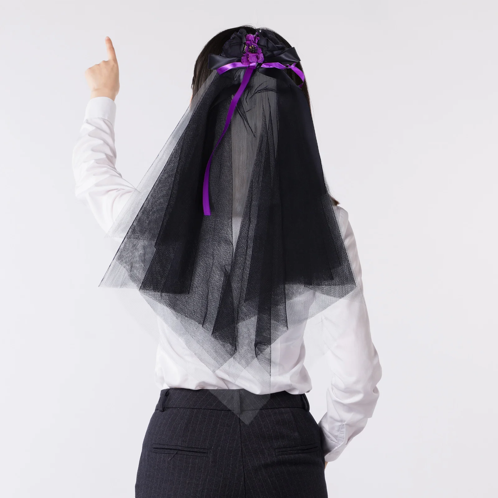 

Gothic Headdress Day of The Dead Hair Accessories Photo Fascinator Headpiece Veils