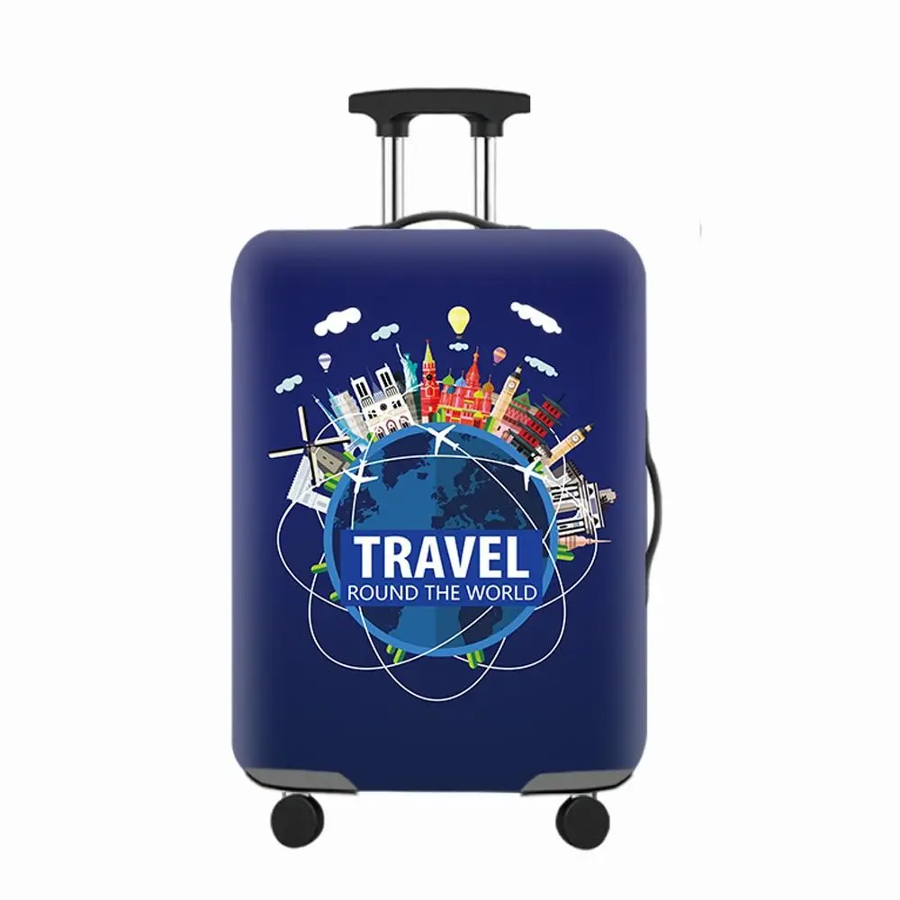 Elastic Printed Luggage Cover 20-32 Inch Thicken Luggage Protective Cover Baggage Cover Wear-resistant Suitcase Dustproof Cover