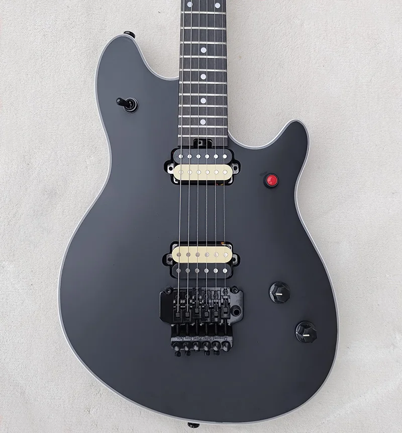 Musician Double Shake Electric Guitar Black High Quality Factory peach blossom heart body, human ERP, in stock, fast and free sh