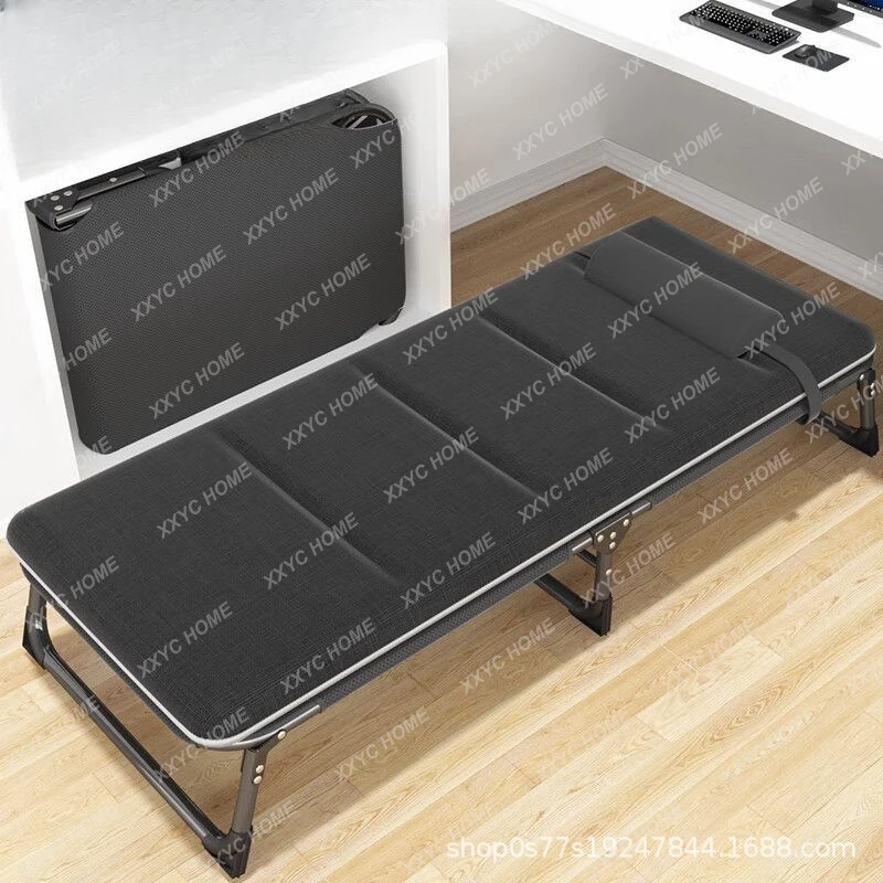 Folding Bed Single Bed Ultra-Light Widened Lunch Break Folding Bed Thickened Reinforcement