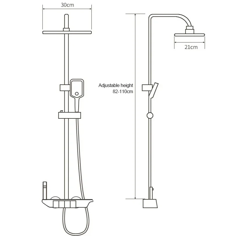 4 Functions Bathroom Shower Faucet Set Digital Display Shower Thermostat Hot Cold Showers Mixer High Discharge Copper Taps