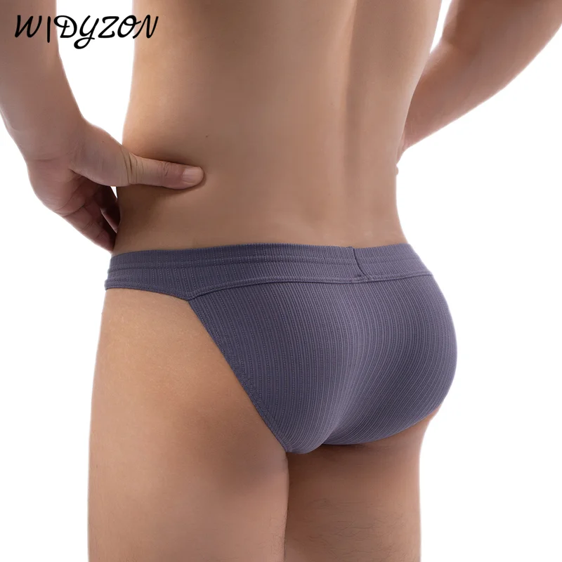 WIDYZON Sexy Men Underwear Briefs Jockstrap High Slit Cozy Man Underpants Low Rise Quick Dry Male Panties Men\'s Brief Cueca