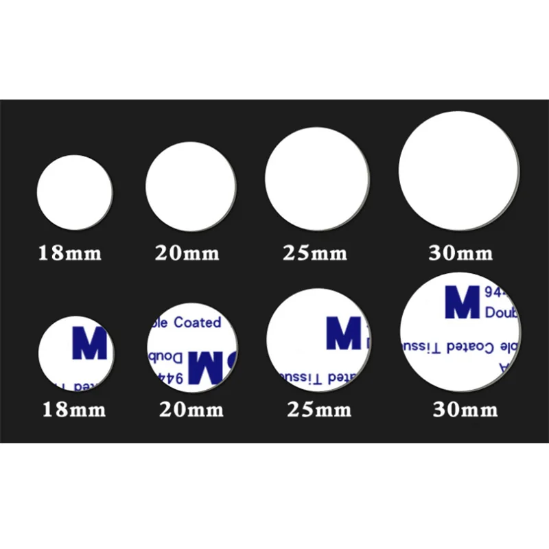 (100 Pcs/Lot) 125Khz EM4100 RFID Proximity Smart Card Coin Tags Adhesive on Back Label for Access Control