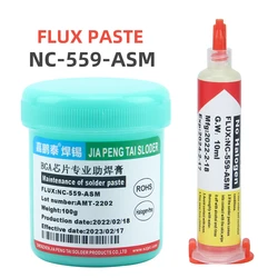 Flujo de soldadura NC-559-ASM-UV para SMT BGA Reballing, pasta de reparación de soldadura sin plomo, libre de halógeno, resistencia residual cero