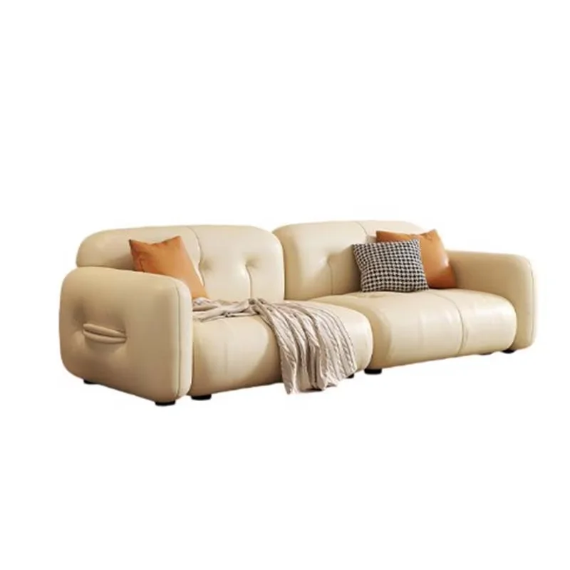 Simple Modern Sofas Europe Genuine Leather Designer Lounge Couches Living Room Italian Sofas Modernos Para Sala Home Furniture