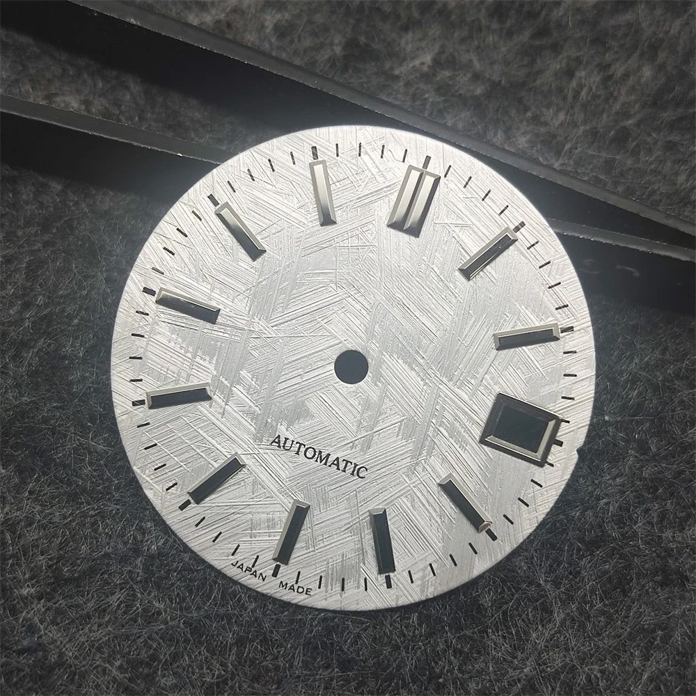 28,5 mm chaotische textuur wijzerplaat duiken horloge modificatie accessoires geen lichtgevende gezichten voor NH35 NH36 mechanisch uurwerk