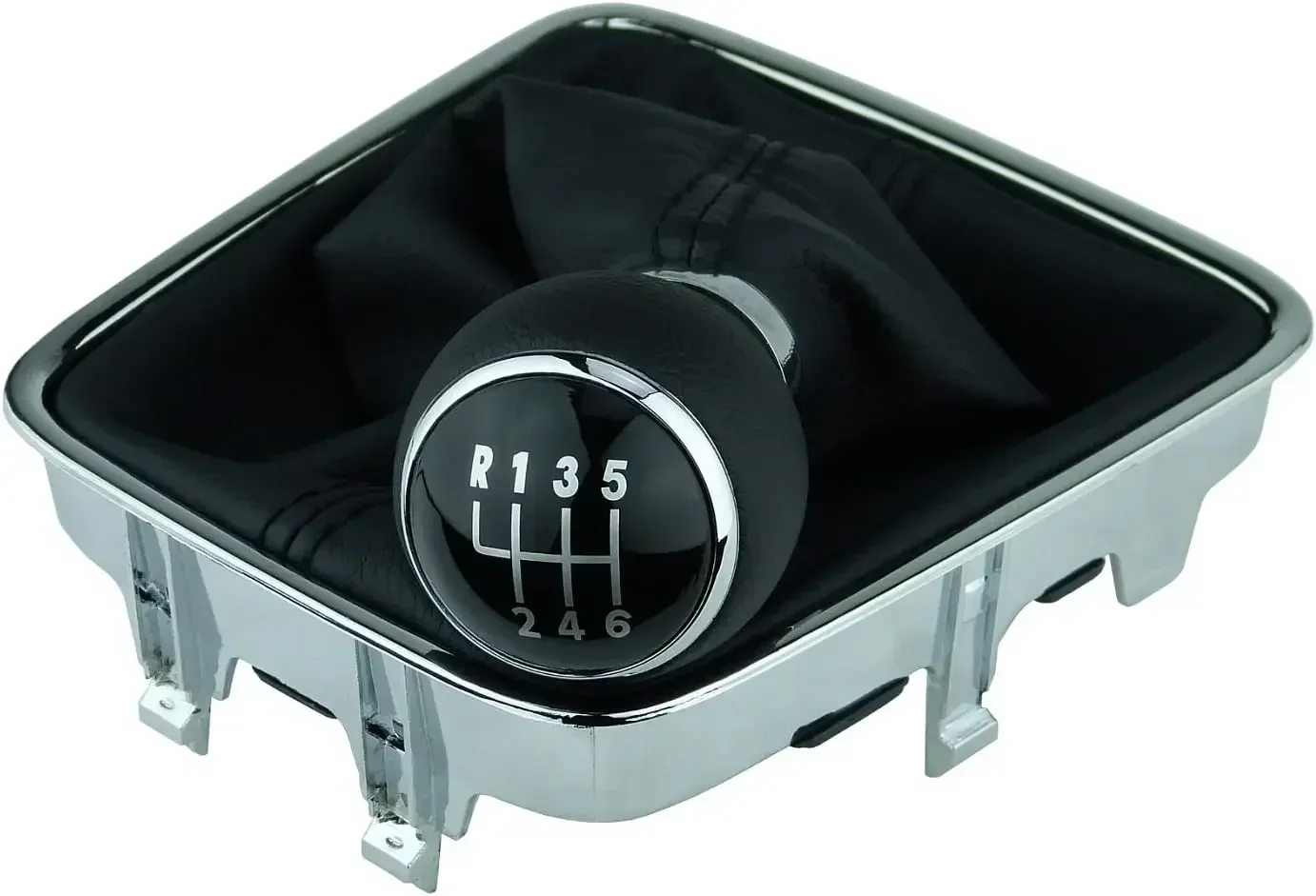 

6-скоростная ручка переключения передач с черной крышкой багажника, воротник для VW Tiguan 2007 2008 2009 2010 2011