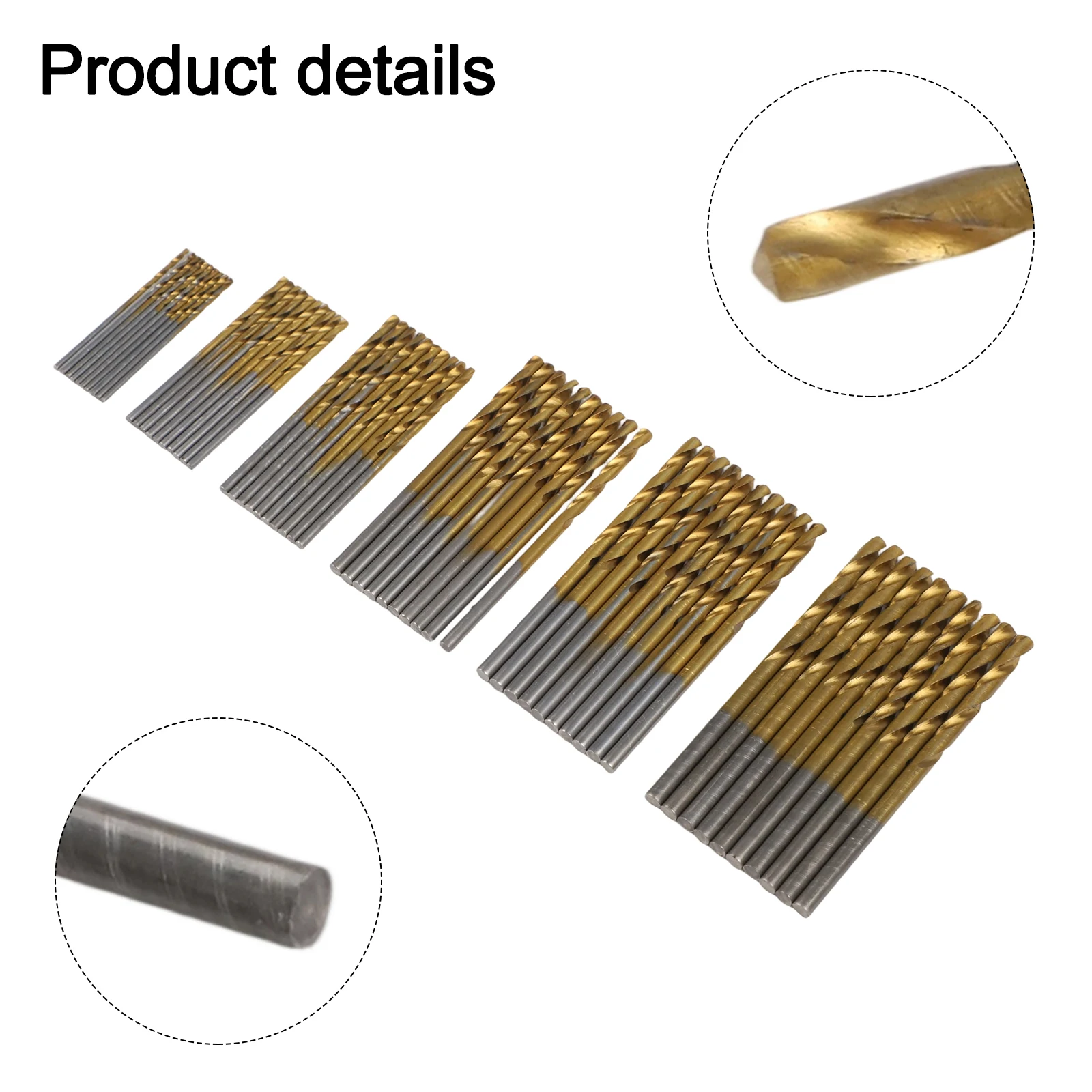 Conjunto de brocas de 5060 peças HSS para acessórios de broca de metal para perfuração inclui vários tamanhos para vários materiais
