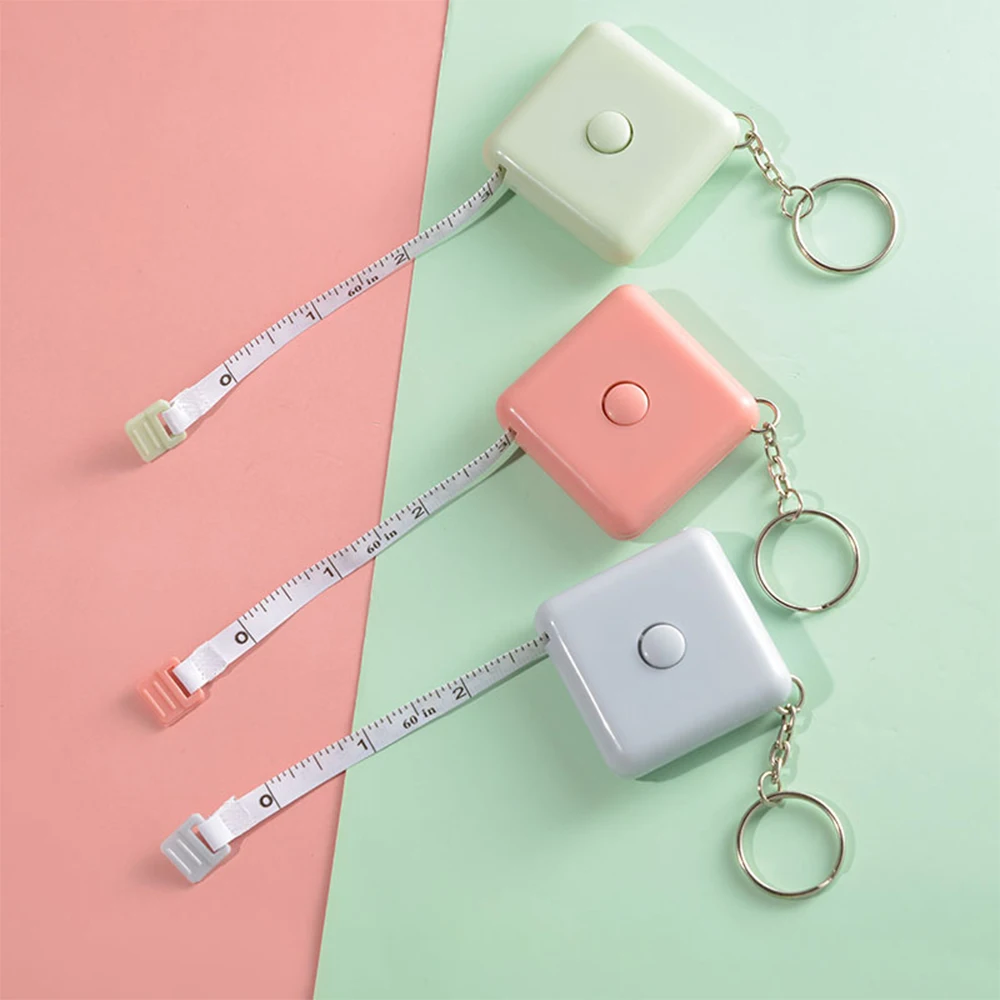1PC Square Soft Tape Measure Double Scale Body Sewing Flexible Ruler for Body Measurement Sewing Tailor Craft Gauging Tools