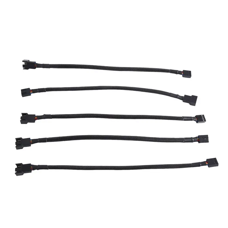 

New!PWM Fan Extension Cable - 11.8 Inch PC Fan Extension Cable Compatible With ATX Case 3 Pin & 4 Pin Cooling Fans Durable
