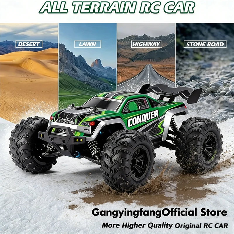 16101 1:16 50KM/H 4WD RC Car With LED Light 2.4G Remote Control Cars High Speed Drift Monster Truck for Kids VS Wltoys 144010