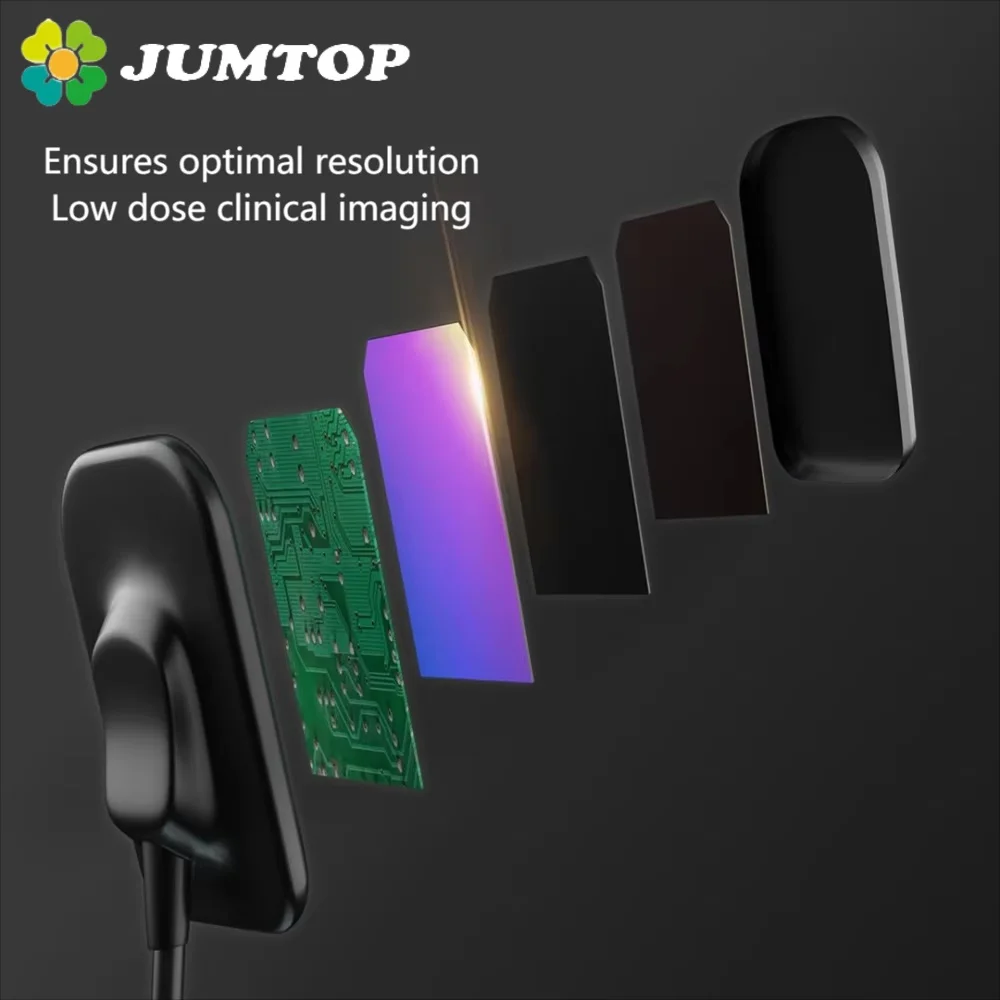 JUMTOP Dental Sensor Digital X-Ray Intraoral System with Software 3m Cable Clear Image X Ray Sensor