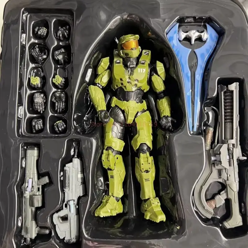 

18cm Sentinel Master Chief Pvc Action Figure Anime Collection Model Mjolnir Mk Vi Sv Movable Doll Toys For John117 S117 Gifts