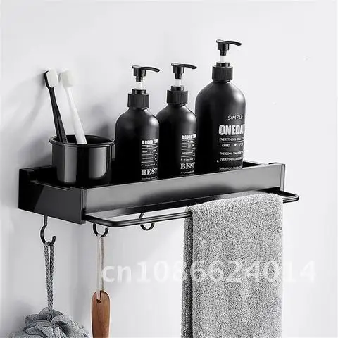 

Shower Storage Rack Bathroom Shelf Holder With Towel Rod Shampoo Tray Stand No Drilling Floating Shelf Organizer полка для ванно