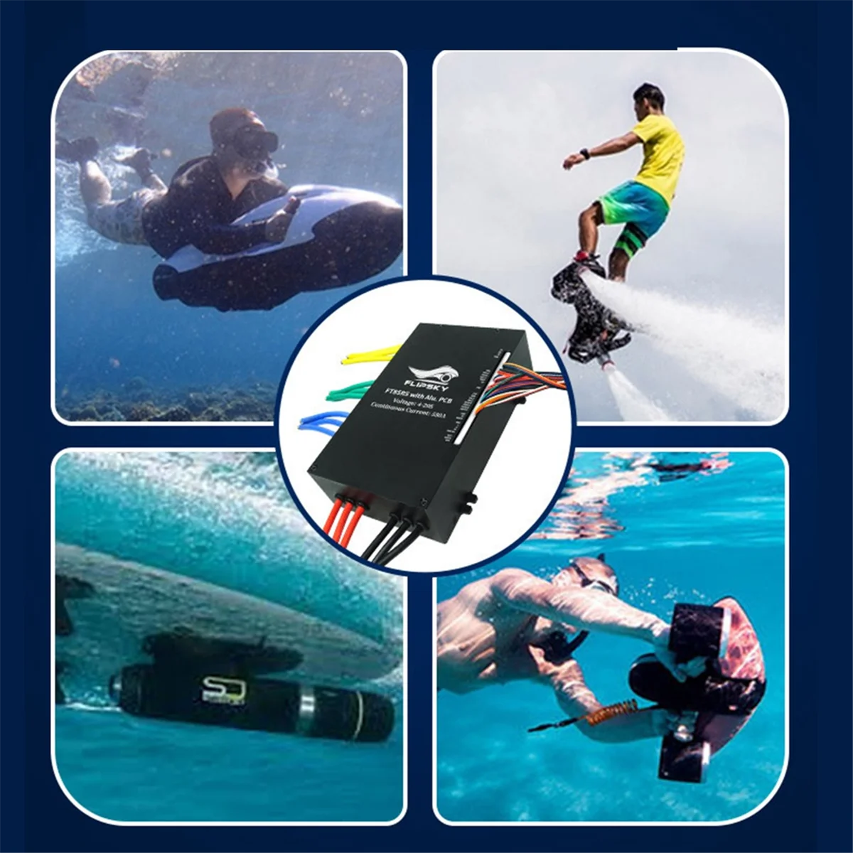 【ลดราคา!】FLIPSKY FT85RS ESC 550A Water Cooling ESC NON-VESC สําหรับ E-Foil Fighting Robot กระดานโต้คลื่น AGV หุ่นยนต์