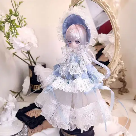 Винтаж кружевное платье для кукол BJD 1/12