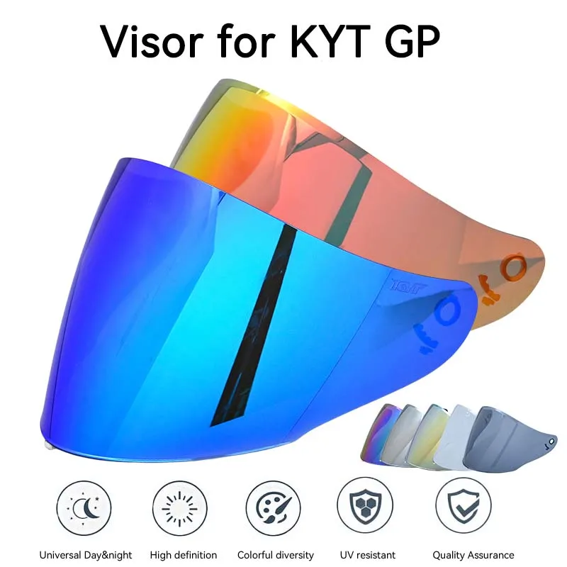 Motorcycle Helmet Visor Faceshield for KYT GP Shield Capacete Moto Windshield Visera Uv Cut Dustproof Motorbike Accessories