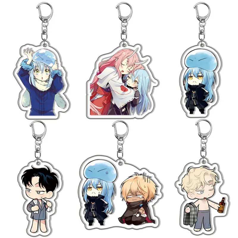 Anime That Time I Got Reincarnated as a Slime Keychain Cute Figures Rimuru Tempest shuna Pendant Car Key Ring Bag Accessories