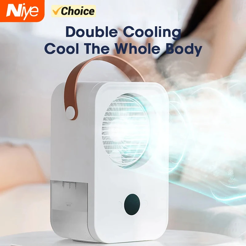 

Humidifier Fan Air Conditioner Water Spray Mist Rechargeable Portable Purifier 4 Speed 1 Mode Spray Fan Car Home Camping Travel