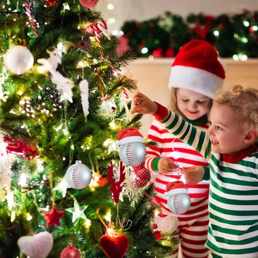 3.15 عيد الميلاد البيسبول Orment الزجاج في مهب عيد الميلاد الكرة الحلي ل 2025 شجرة عيد الميلاد الديكور عيد الميلاد الكرة الحلي بال #5