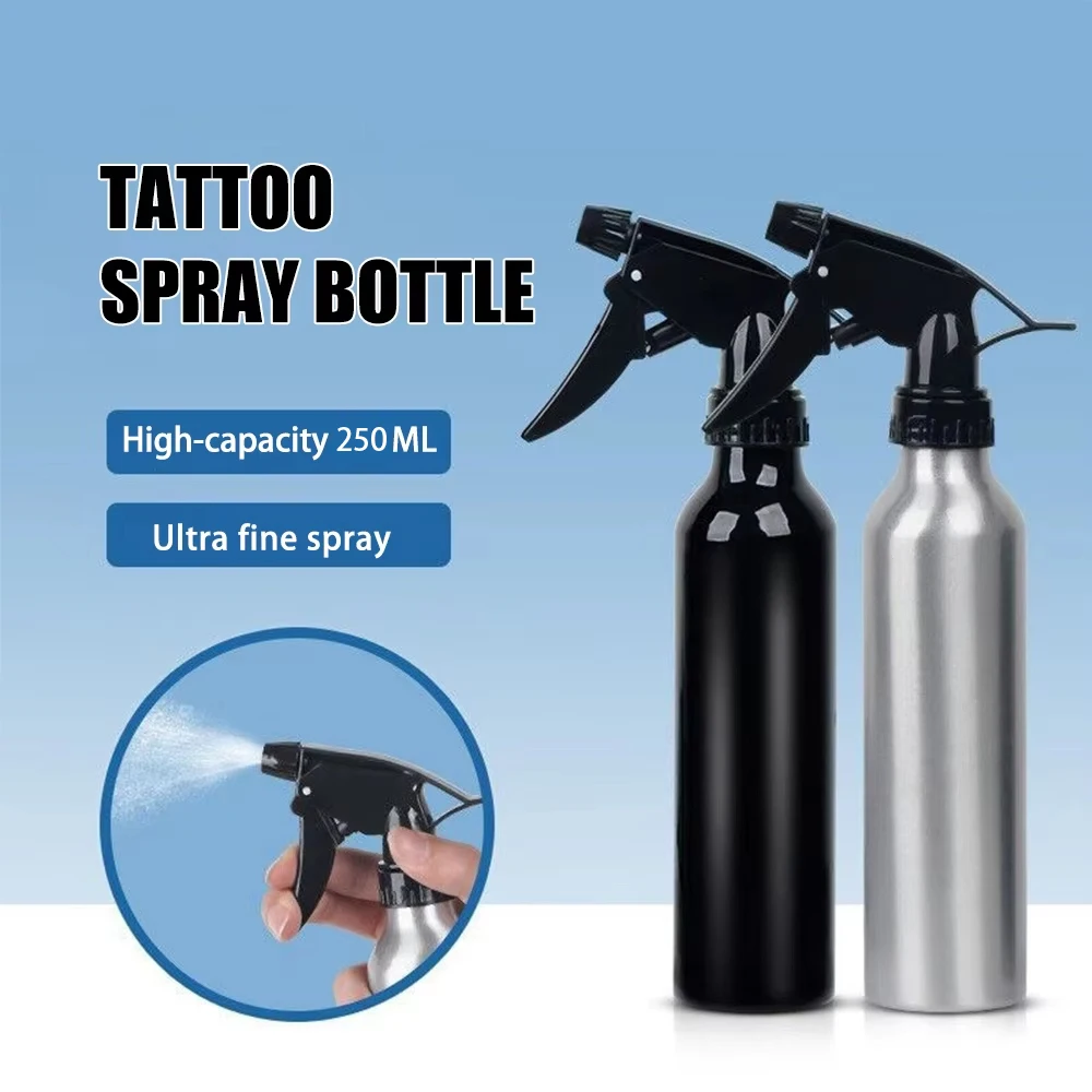 1pcs Aluminum pressure spray bottle 250ML Empty spray bottle fine mist pump Refillable spray tool tattoo supplies accessories