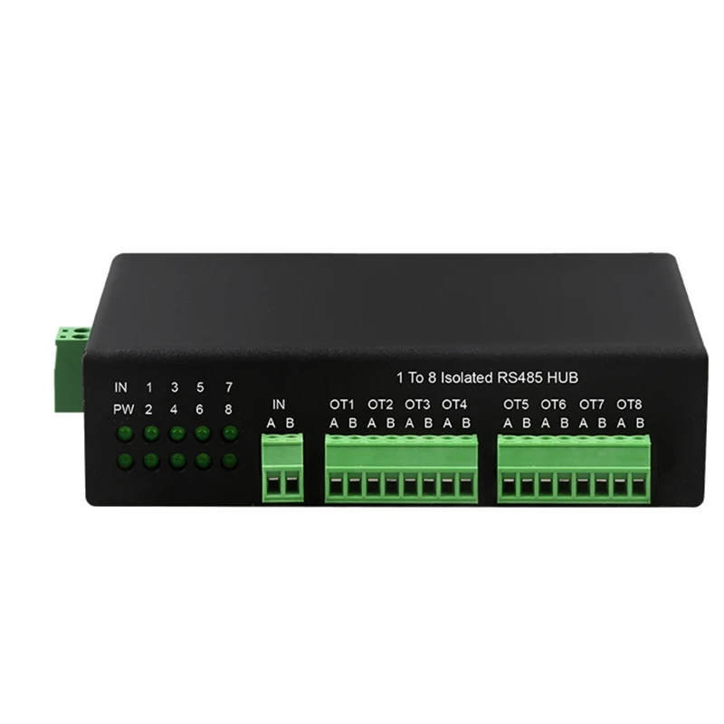 8 منافذ 485 Hub 1 إلى 8 RS485 Splitter 485 محطة إرساء صناعية معزولة