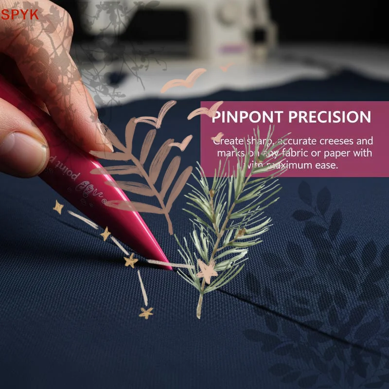Point Turner Seam Creaser 3in1: Sashiko Awl Fabric Scoring Tool Sewing Quilting Craft