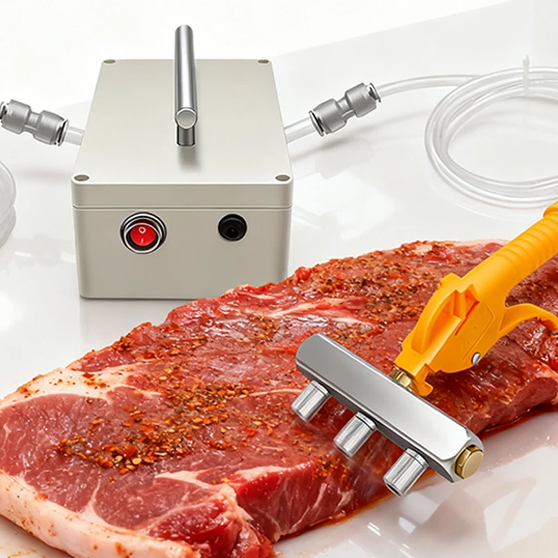 Electric Saline Injection Pump Meat Pickling Machine Electric High Pressure Bacon Pump Gun Meat Marinated Syringe Saline