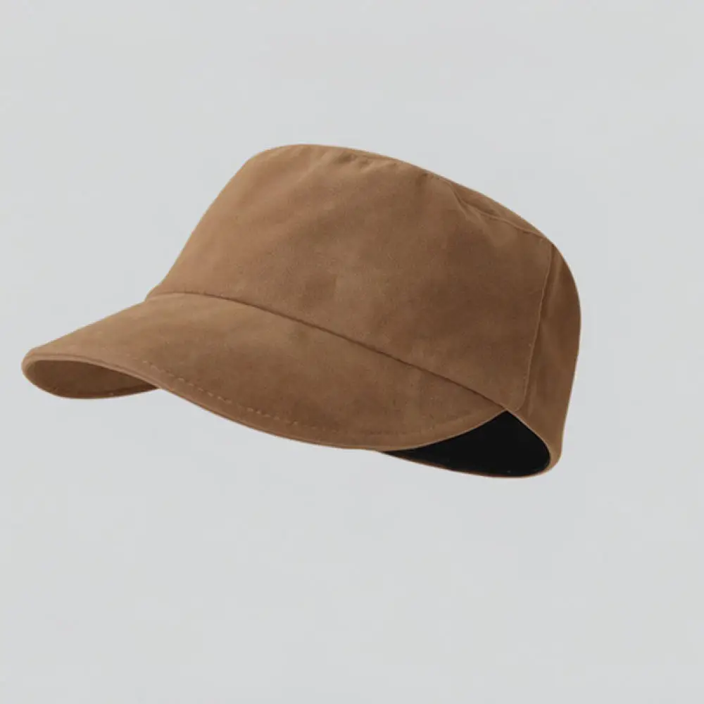 Elegant Suede Flat Top Newsboy Cap Women Fashion Equestrian Hat Wide Brim Sun Shade Breathable Casual Outdoor Accessory