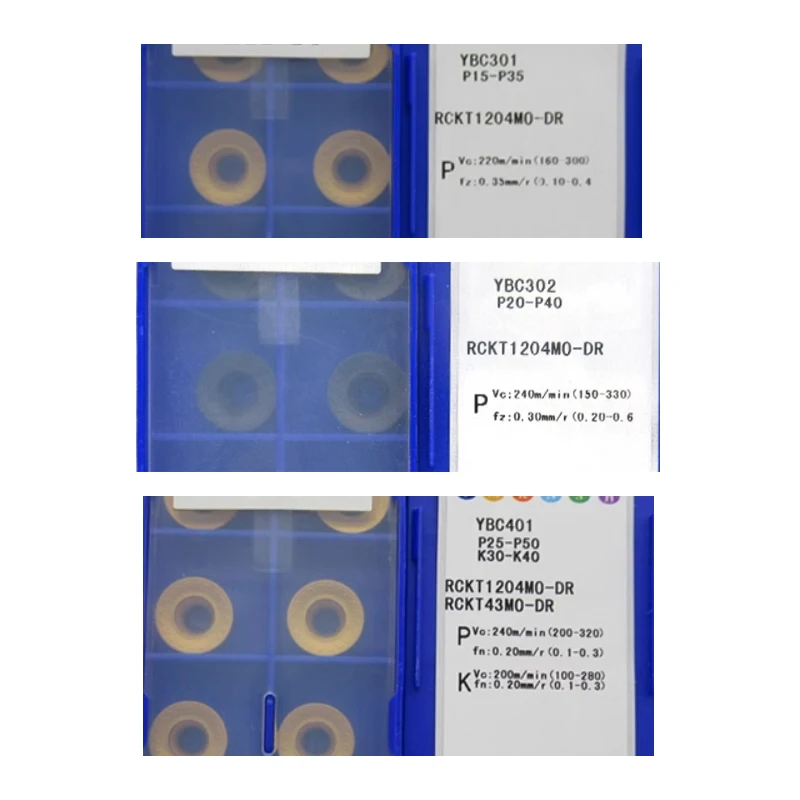 100% الأصلي طحن إدراج RCKT1204MO-DR YBC301 YBC302 YBC401 التصنيع باستخدام الحاسب الآلي مخرطة الصلب القاطع RCKT1204 RCKT 1204 MO 10 قطعة