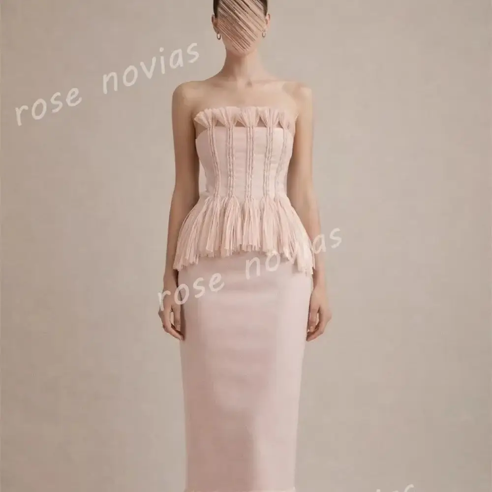 Customized Ladies Elegant Homecoming Dress Strapless Fashion Straight Midi Dresses Bespoke Occasion Party Gown Modern Style image 5
