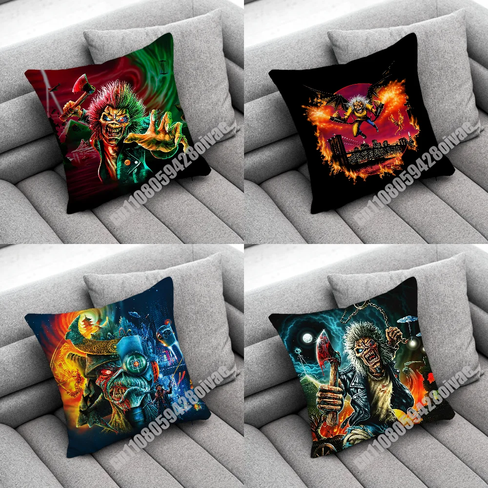 

For I-Iron Run For Your M-Maiden Throw Pillow Case 50x50cm DIY Square Pillowcase Square Office Cushion Cover
